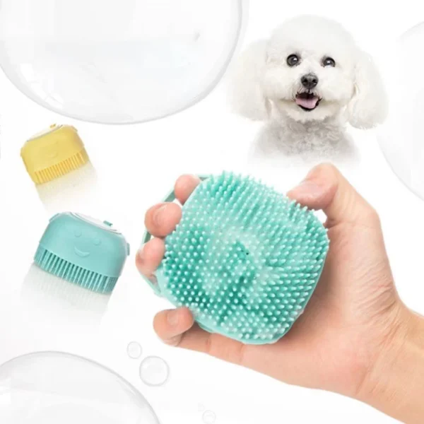 Bathroom Puppy Dog Cat Bath Massage Gloves Brush - Image 5