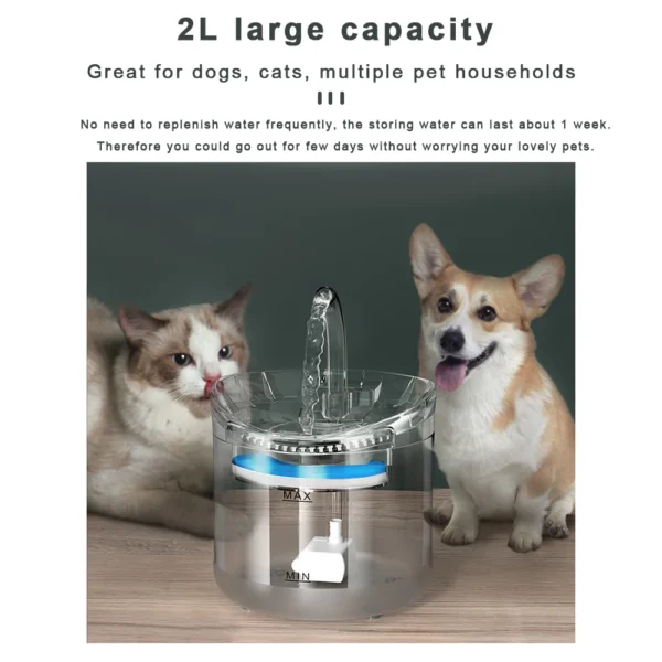 Cat Auto Circulation Fountain Filter Water Dispense - Image 3