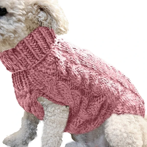 Dog Sweaters for Small Medium Dogs Cats Clothes Winter Warm Pet Turtleneck Chihuahua Vest Soft Yorkie Coat - Image 3