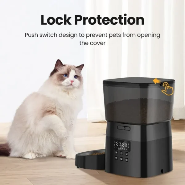 Automatic Pet Feeder Button Version Auto Cat Food Dispenser - Image 6